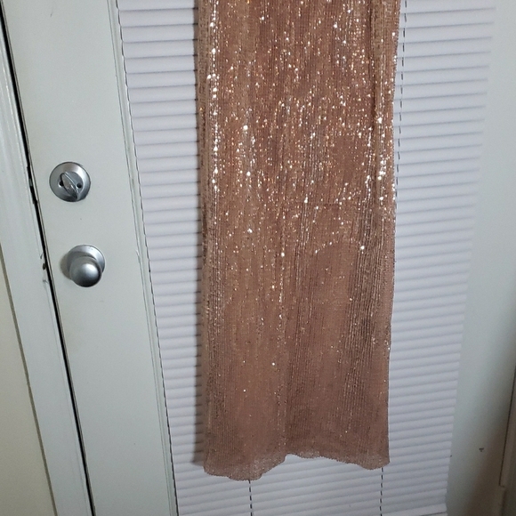 1. STATE- Sequin Slip Dress in Rosegold Nude – Size XS, Like New - Picture 5 of 8